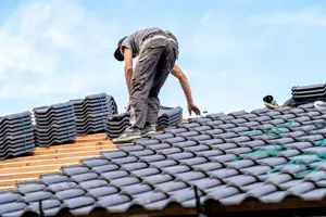 Premium roofing with modern materials for durability.